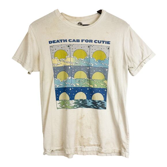 US BLANKS Death Cab for Cutie Band Tee Shirt Adult STAINED - S - Picture 1 of 10